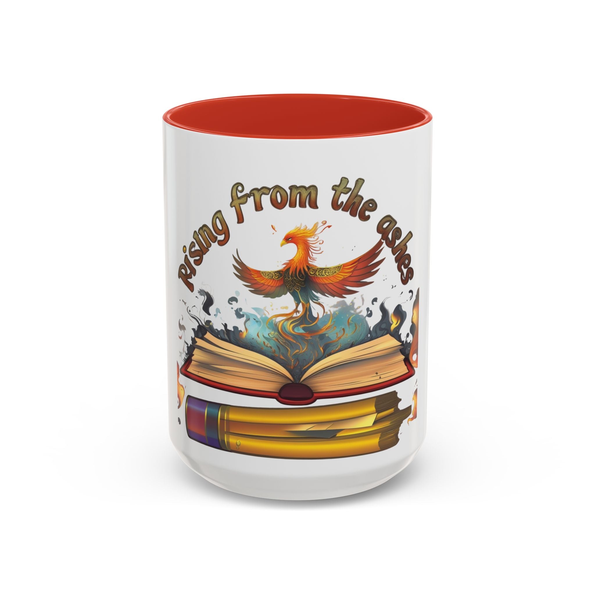 Rising from the Ashes Coffee Mug | Inspirational Phoenix Design | Motivational Gift for Book Lovers &amp; Comebacks