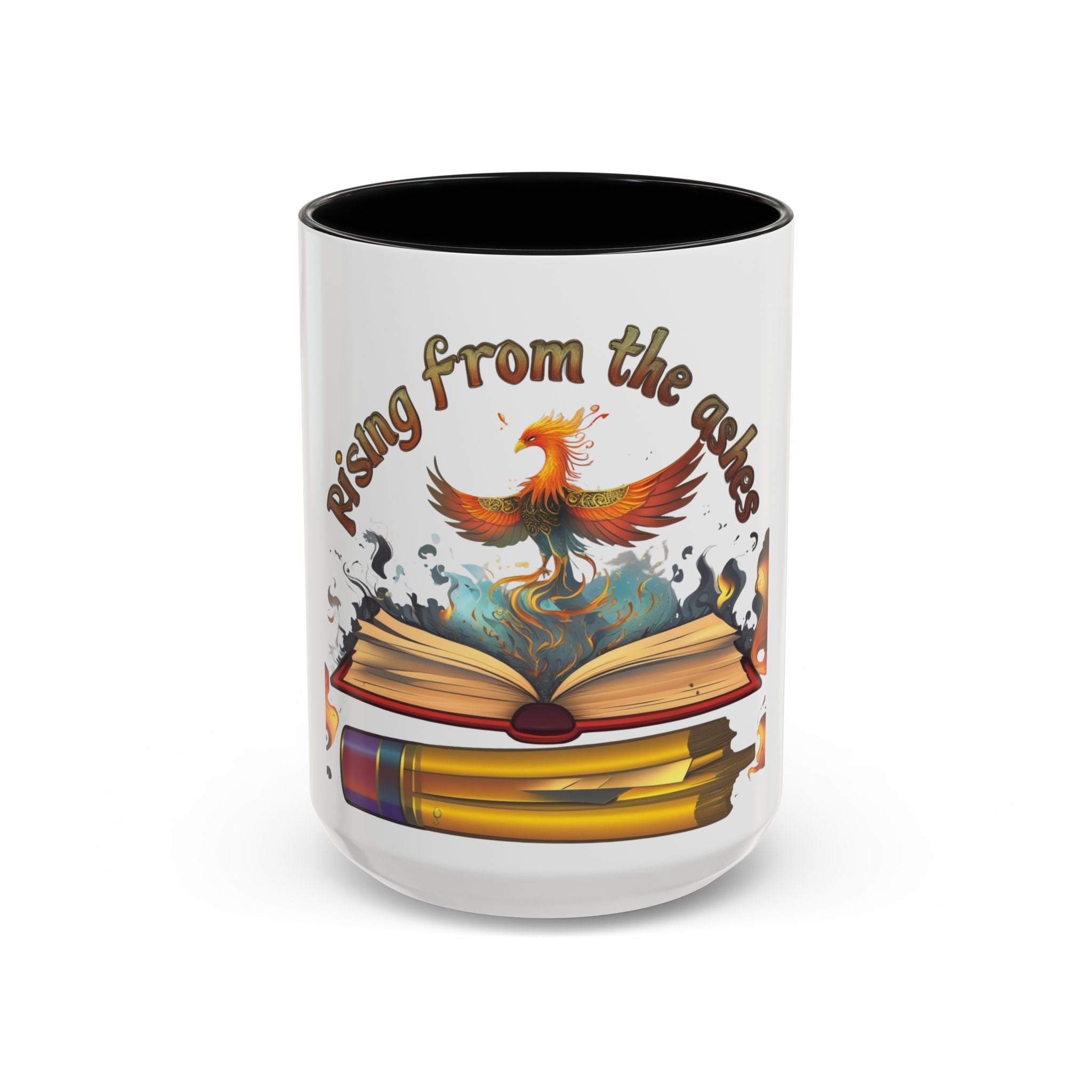 Rising from the Ashes Coffee Mug | Inspirational Phoenix Design | Motivational Gift for Book Lovers &amp; Comebacks