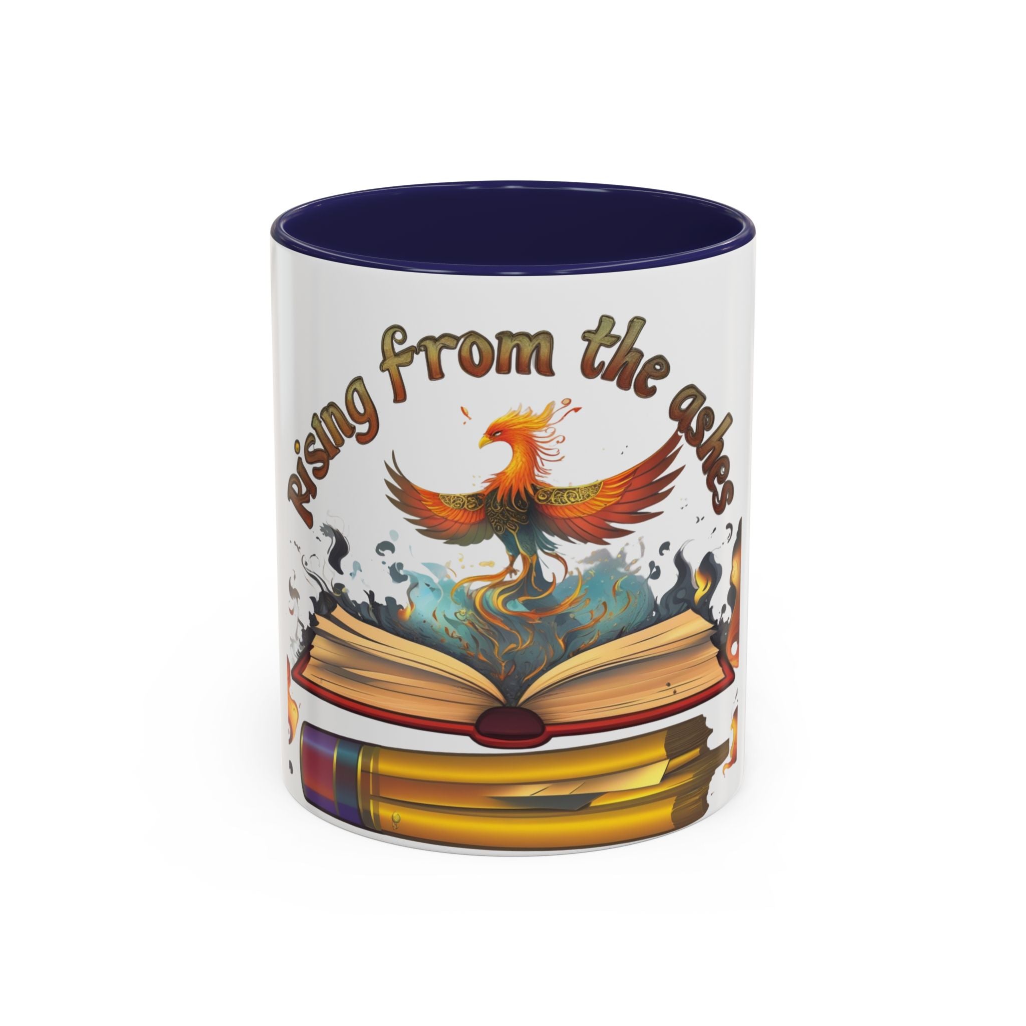 Rising from the Ashes Coffee Mug | Inspirational Phoenix Design | Motivational Gift for Book Lovers &amp; Comebacks