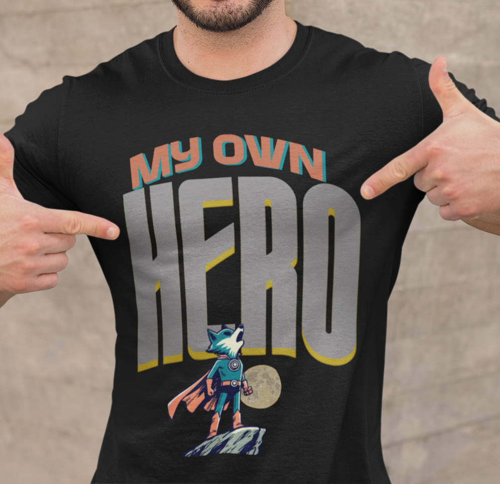 My Own Hero - Motivational Shirt for Men | Gym Discipline Tee | ADHD &amp; Anxiety Support | Empowerment Apparel