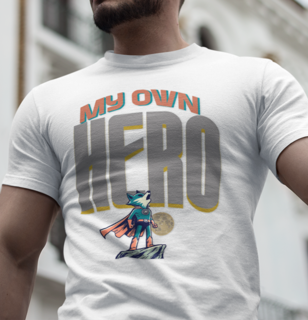 My Own Hero - Motivational Shirt for Men | Gym Discipline Tee | ADHD &amp; Anxiety Support | Empowerment Apparel