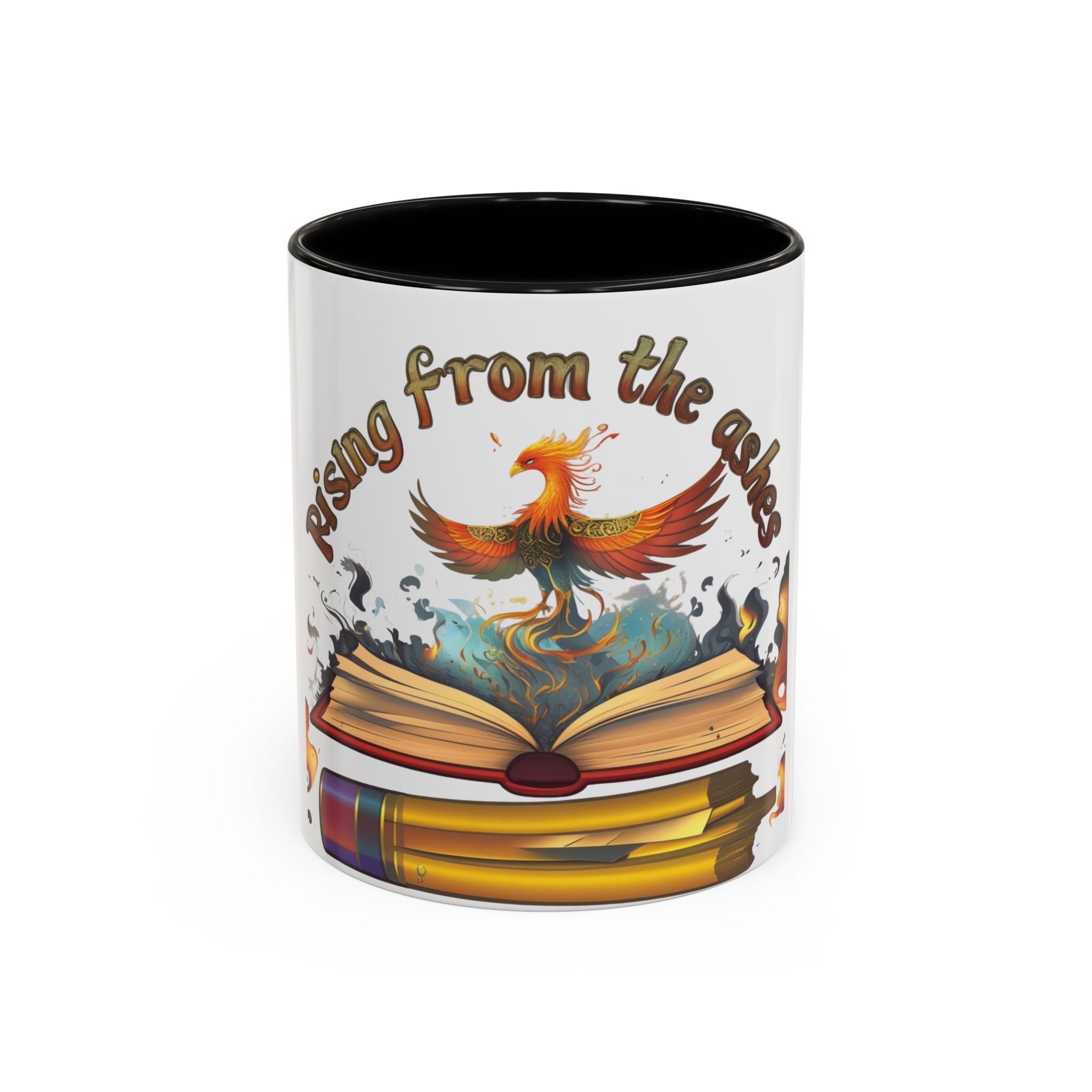 Rising from the Ashes Coffee Mug | Inspirational Phoenix Design | Motivational Gift for Book Lovers &amp; Comebacks