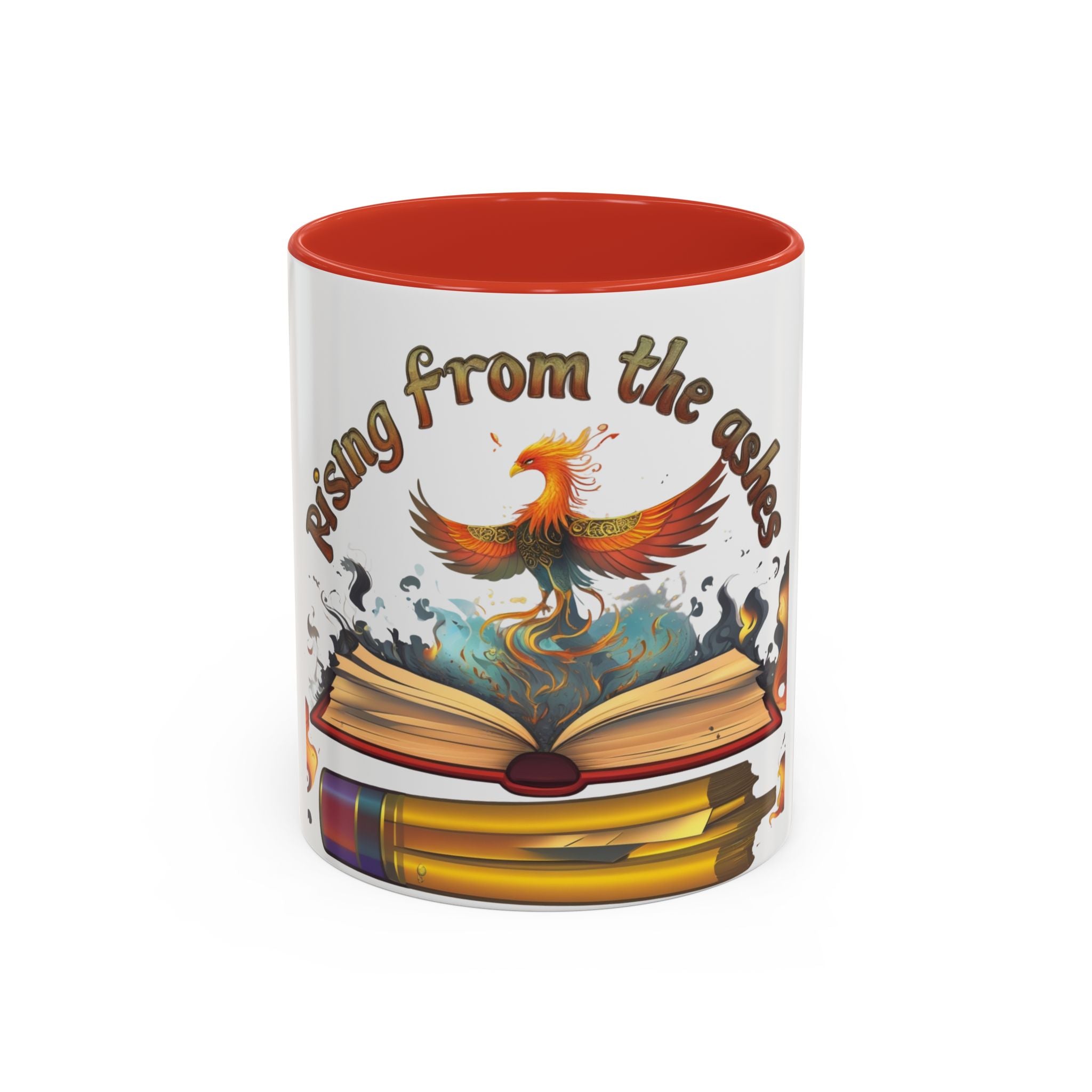 Rising from the Ashes Coffee Mug | Inspirational Phoenix Design | Motivational Gift for Book Lovers &amp; Comebacks
